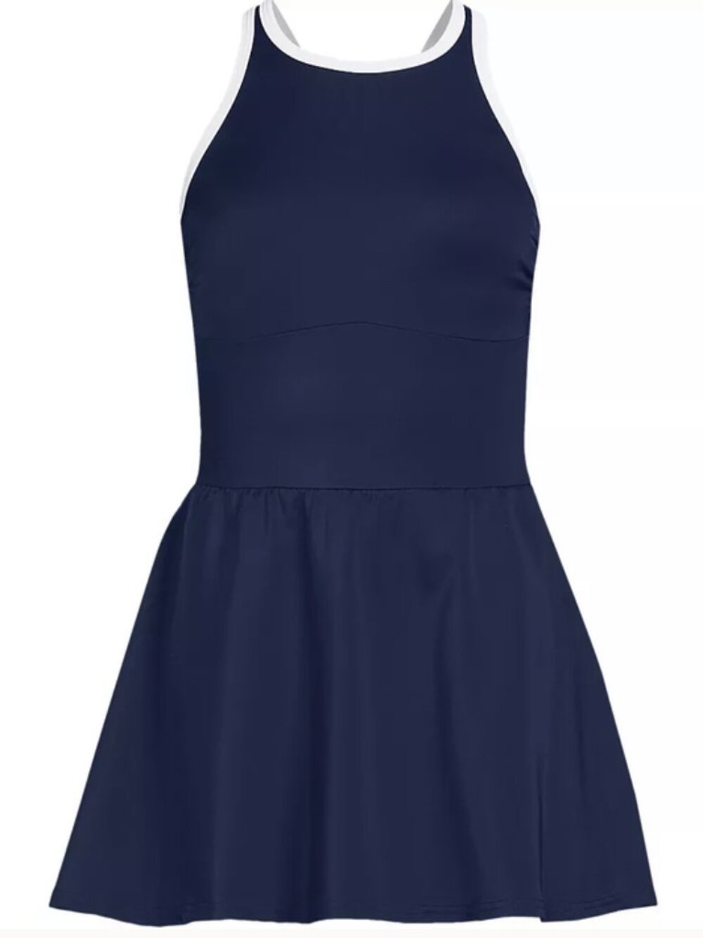 NWOT Lands End Full Coverage DD-cup Tugless High Neck Swim Dress
